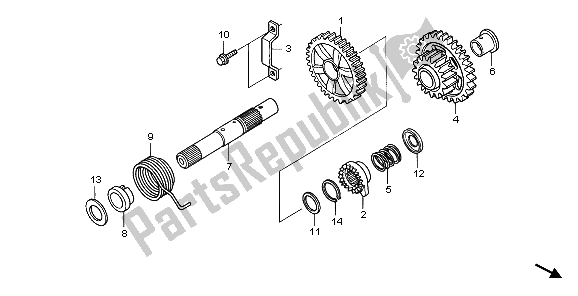 Todas las partes para Husillo De Arranque de Honda XR 650R 2006