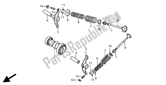 Wszystkie części do Wa? Ek Rozrz? Du I Zawór Honda XR 70R 1999
