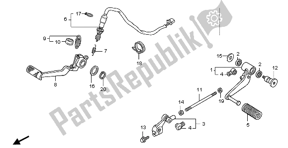 Tutte le parti per il Pedale del Honda CB 1300A 2007