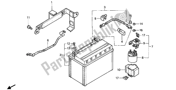 Tutte le parti per il Batteria del Honda NX 650 1990