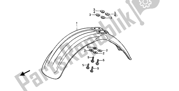 Tutte le parti per il Parafango Anteriore del Honda CR 250R 1985