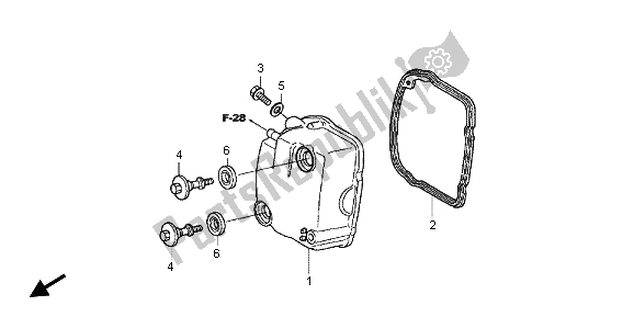 All parts for the Cylinder Head Cover of the Honda NSC 502 WH 2013