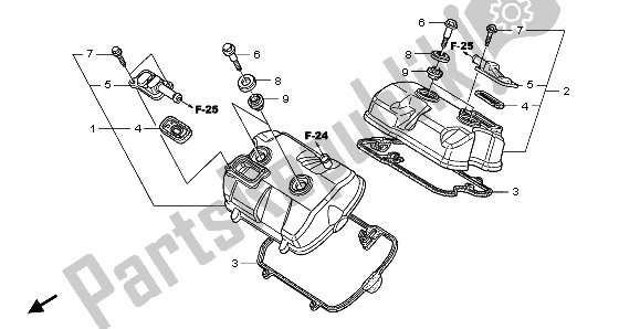 Tutte le parti per il Coperchio Della Testata del Honda NSA 700A 2009