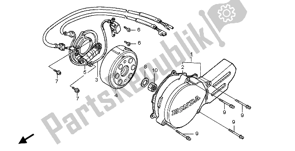 Todas las partes para Cubierta Izquierda Del Cárter de Honda CR 85R SW 2004