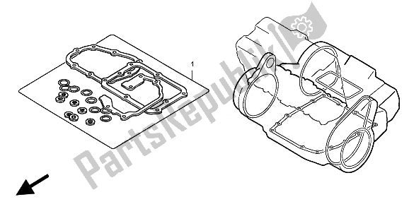 All parts for the Eop-2 Gasket Kit B of the Honda CBF 600 NA 2010