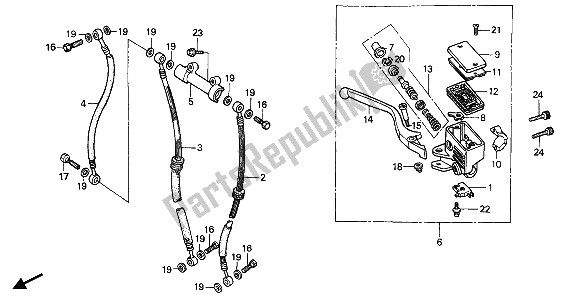 Toutes les pièces pour le Maître-cylindre De Frein Avant du Honda CB 450S 1986