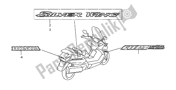 Wszystkie części do Znak Honda FJS 600D 2006