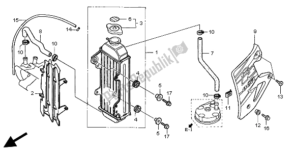 Todas las partes para Radiador de Honda CR 80 RB LW 2002