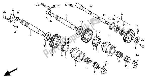 Alle onderdelen voor de Balancer van de Honda CBR 1100 XX 2000