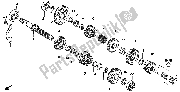 All parts for the Transmission of the Honda VTX 1800C1 2006