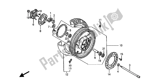 Todas las partes para Rueda Trasera de Honda ST 1100A 1994