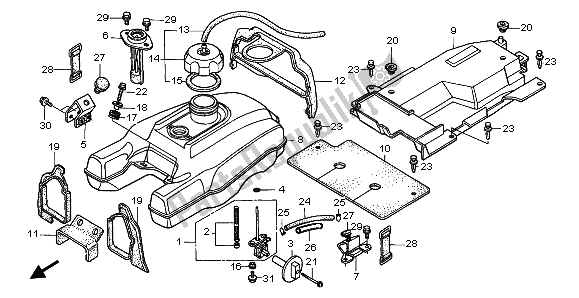 Todas las partes para Depósito De Combustible de Honda TRX 450 ES Foreman 2000