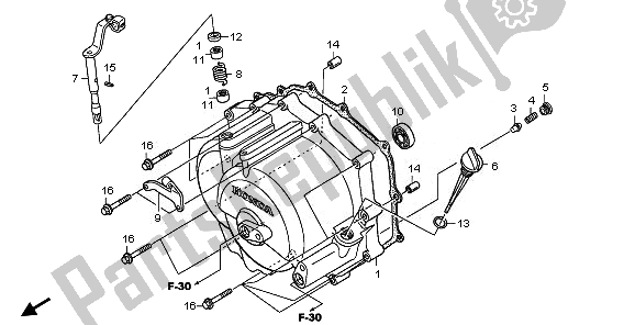 Toutes les pièces pour le Couvercle De Carter Avant du Honda TRX 250X 2011