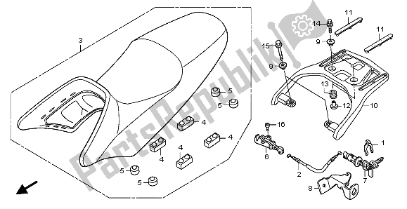 Wszystkie części do Siedzenie I Baga? Nik Honda XL 125V 80 KMH 2003