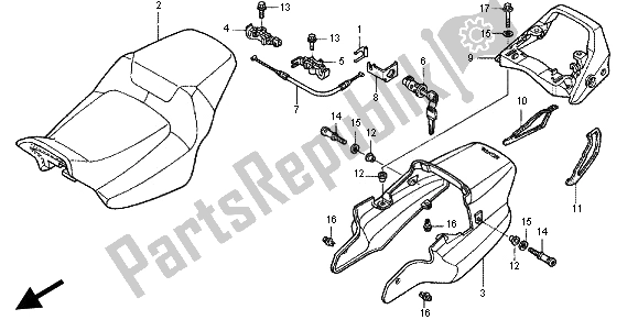 Todas las partes para Asiento Y Capó Trasero de Honda CB 1300X4 1997