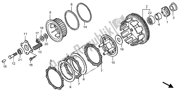 All parts for the Clutch of the Honda CBF 600 SA 2006