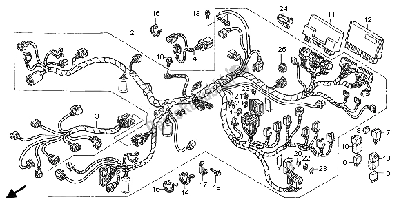 Tutte le parti per il Cablaggio del Honda ST 1300A 2006