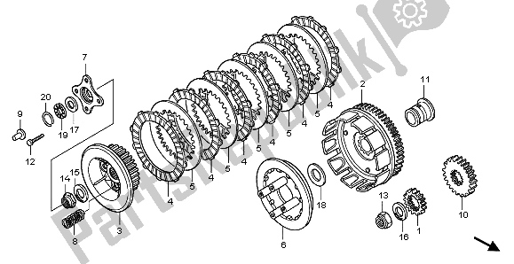 Todas las partes para Embrague de Honda TRX 300 EX Fourtrax 2004