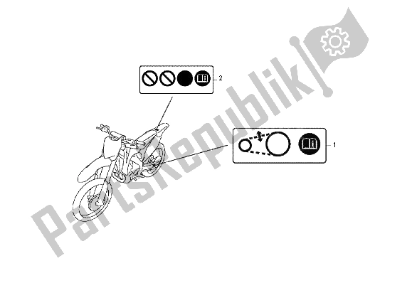 All parts for the Caution Label of the Honda CRF 450R 2012