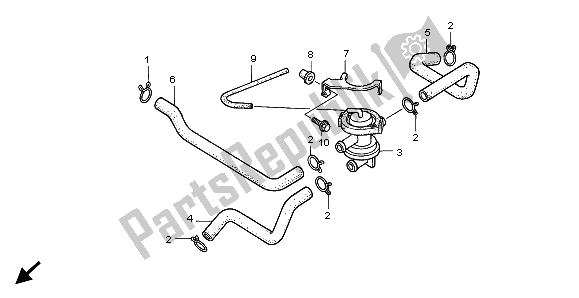 Tutte le parti per il Valvola Di Aspirazione Dell'aria del Honda VT 750C 1999