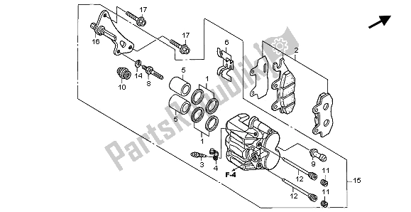 Todas las partes para Pinza De Freno Delantero de Honda XL 125V 80 KMH 2003