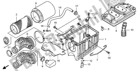 Todas las partes para Filtro De Aire de Honda TRX 450 ER Sportrax 2006