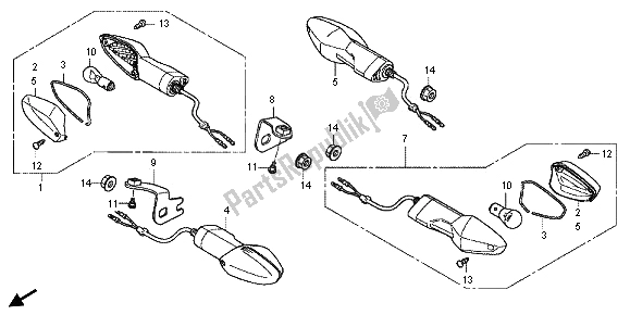 Tutte le parti per il Winker del Honda CBR 125R 2013