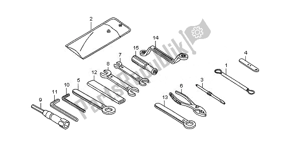 All parts for the Tools of the Honda XL 1000 VA 2011