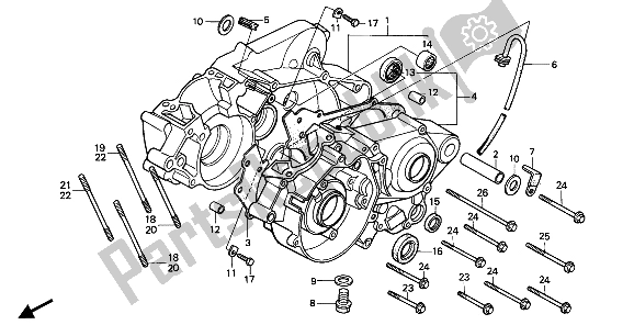 Todas las partes para Caja Del Cigüeñal de Honda CR 80R 1985