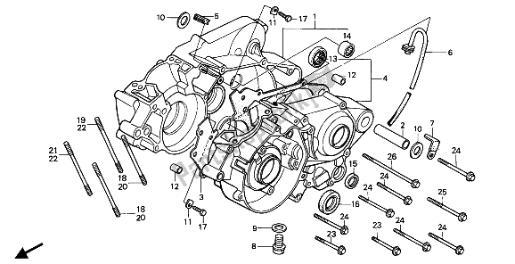 Todas las partes para Caja Del Cigüeñal de Honda CR 80R 1985