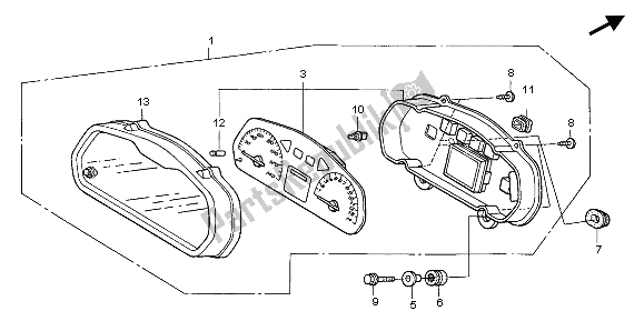 Tutte le parti per il Metro (mph) del Honda XL 125V 80 KMH 2003