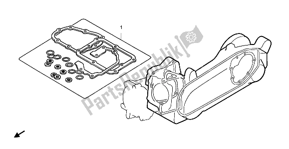 All parts for the Eop-2 Gasket Kit B of the Honda NHX 110 WH 2009