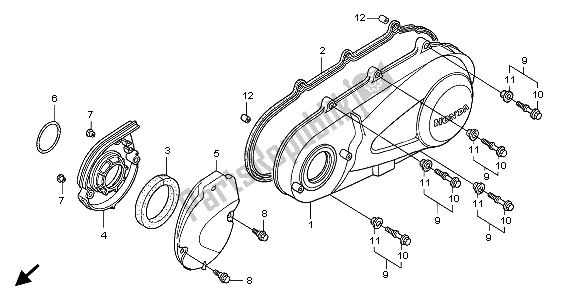 Tutte le parti per il Coperchio Carter Sinistro del Honda FES 150A 2007