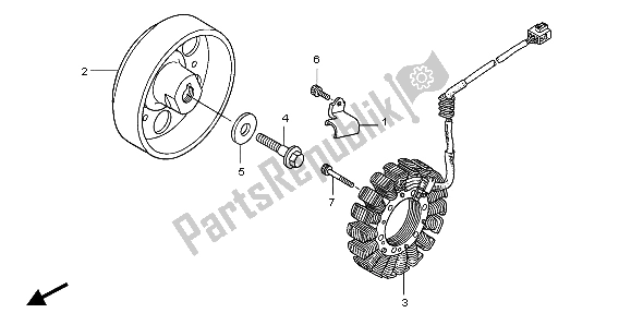 All parts for the Generator of the Honda CB 1300A 2007