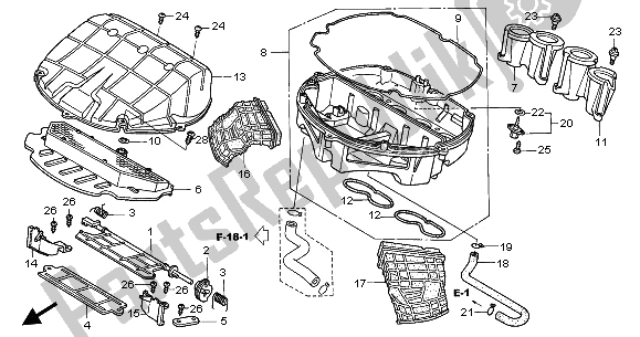 All parts for the Air Cleaner of the Honda CBR 900 RR 2002
