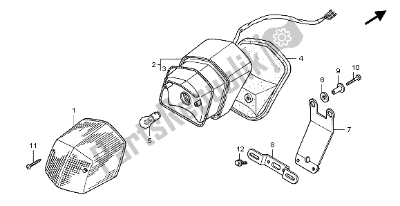 Todas las partes para Luz De La Cola de Honda VT 125C 1999