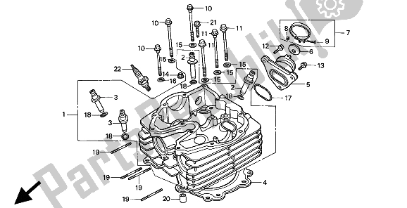 Todas las partes para Cabeza De Cilindro de Honda XR 600R 1994