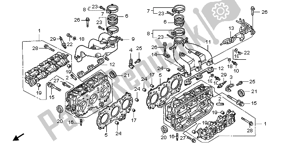 Tutte le parti per il Testata del Honda GL 1500A 1996