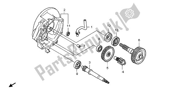 Todas as partes de Transmissão do Honda NHX 110 WH 2012