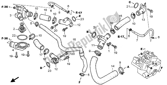 Wszystkie części do Hydrant Honda VFR 800 2010