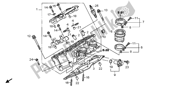 Tutte le parti per il Testata Destra del Honda ST 1300 2009