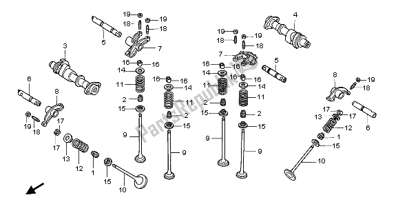 All parts for the Camshaft & Valve of the Honda VTX 1800C1 2006