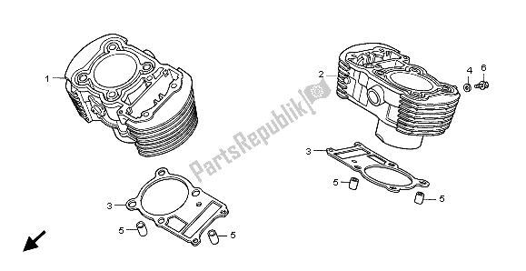 Wszystkie części do Cylinder Honda VT 750C2 1998