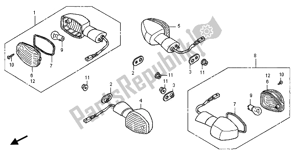 Toutes les pièces pour le Clignotant du Honda CBR 600 FR 2001