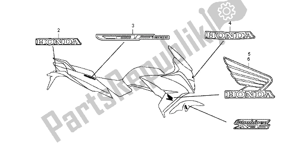 All parts for the Mark of the Honda CBF 1000F 2012