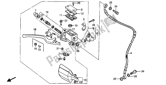 Toutes les pièces pour le Fr. Maître-cylindre De Frein du Honda XR 250R 1986