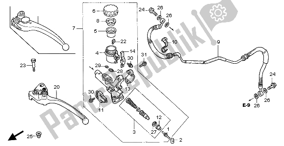 Wszystkie części do Pompa Sprz? G? A Honda VTR 1000 SP 2002