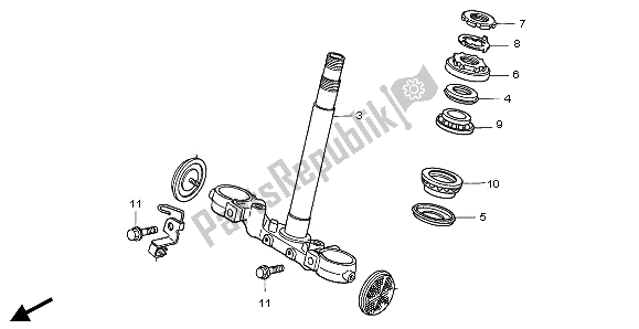 Todas las partes para Vástago De Dirección de Honda CB 750F2 1995