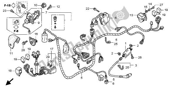 Toutes les pièces pour le Faisceau De Câbles du Honda SH 150 2006