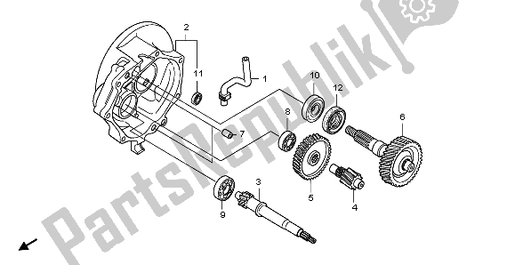 All parts for the Transmission of the Honda NHX 110 WH 2009